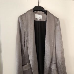 Silver colored Satin Jacket
